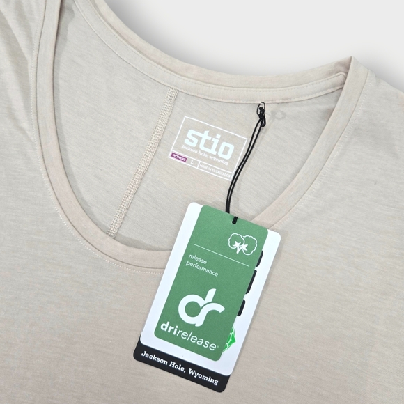 Stio Women’s Size L Tan Lightweight Outdoor Dri Release Performance Shirt Cotton - Picture 11 of 11